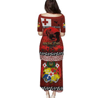 Tonga ANZAC Day Puletasi Gallipoli Lest We Forget Ngatu Art Tribal