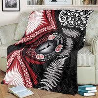 Tonga and New Zealand Together Blanket Ngatu Art Tribal Maori Tattoo and Silver Fern LT03 - Polynesian Pride