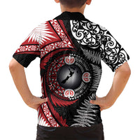 Tonga and New Zealand Together Family Matching Long Sleeve Bodycon Dress and Hawaiian Shirt Ngatu Art Tribal Maori Tattoo and Silver Fern LT03 - Polynesian Pride