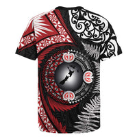 Tonga and New Zealand Together Rugby Jersey Ngatu Art Tribal Maori Tattoo and Silver Fern