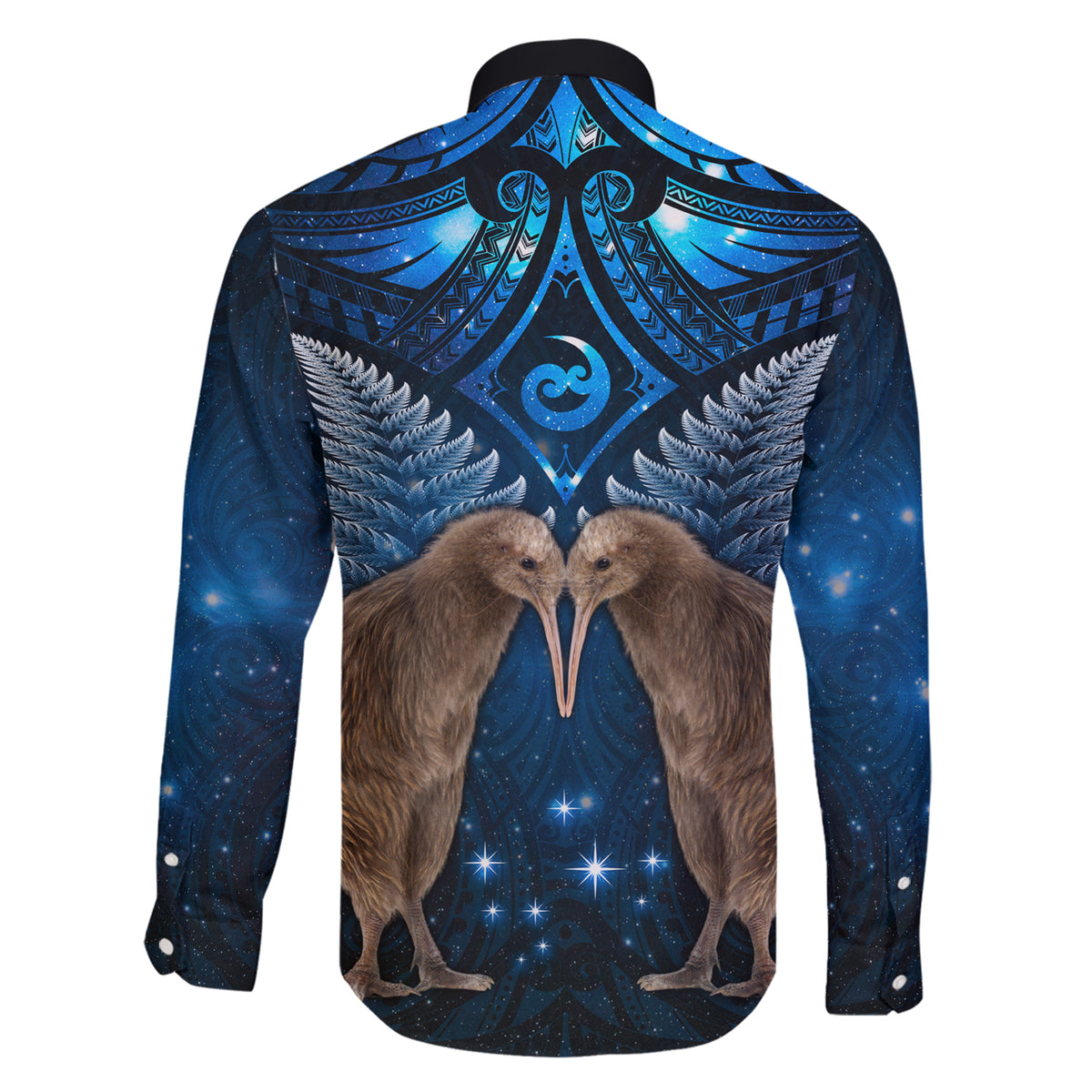 New Zealand Maori Matariki Family Matching Short Sleeve Bodycon Dress and Hawaiian Shirt Hongi Kiwi Bird and Silver Fern LT03