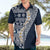 Hawaii Plumeria Tribal Vintage Hawaiian Shirt Special Blue