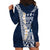 Hawaii Plumeria Tribal Vintage Hoodie Dress Special Blue