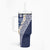 Hawaii Plumeria Tribal Vintage Tumbler With Handle Special Blue