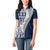 Hawaii Plumeria Tribal Vintage Women Polo Shirt Special Blue