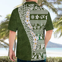 Hawaii Plumeria Tribal Vintage Hawaiian Shirt Special Green