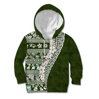 Hawaii Plumeria Tribal Vintage Kid Hoodie Special Green