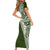 Hawaii Plumeria Tribal Vintage Short Sleeve Bodycon Dress Special Green
