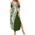 Hawaii Plumeria Tribal Vintage Summer Maxi Dress Special Green