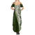 Hawaii Plumeria Tribal Vintage Summer Maxi Dress Special Green