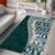 Hawaii Plumeria Tribal Vintage Area Rug Special Turquoise