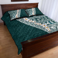 Hawaii Plumeria Tribal Vintage Quilt Bed Set Special Turquoise