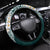 Hawaii Plumeria Tribal Vintage Steering Wheel Cover Special Turquoise