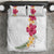 Hawaiian Plumeria and Hibiscus Bedding Set White Mode