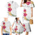 Hawaiian Plumeria and Hibiscus Family Matching Mermaid Dress and Hawaiian Shirt White Mode