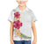 Hawaiian Plumeria and Hibiscus Family Matching Mermaid Dress and Hawaiian Shirt White Mode