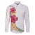 Hawaiian Plumeria and Hibiscus Family Matching Tank Maxi Dress and Hawaiian Shirt White Mode