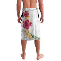 Hawaiian Plumeria and Hibiscus Lavalava White Mode