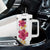 Hawaiian Plumeria and Hibiscus Tumbler With Handle White Mode