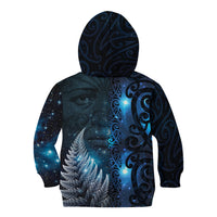 New Zealand Matariki Kid Hoodie The Tribal Maori Face and Silver Fern LT03 - Polynesian Pride