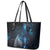 New Zealand Matariki Leather Tote Bag The Tribal Maori Face and Silver Fern