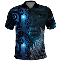 New Zealand Matariki Polo Shirt The Tribal Maori Face and Silver Fern