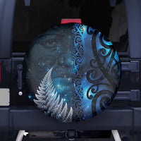 New Zealand Matariki Spare Tire Cover The Tribal Maori Face and Silver Fern LT03 - Polynesian Pride