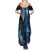 New Zealand Matariki Summer Maxi Dress The Tribal Maori Face and Silver Fern