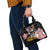 United States and American Samoa Together Shoulder Handbag Bald Eagle and Polynesian Traditional Culture with Plumeria