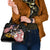 United States and American Samoa Together Shoulder Handbag Bald Eagle and Polynesian Traditional Culture with Plumeria