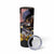United States and American Samoa Together Skinny Tumbler Bald Eagle and Polynesian Traditional Culture with Plumeria