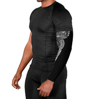 Hawaiian Traditional Tattoos Arm Sleeves Kakau Tribal Tropical Plant Motif Black Color LT03 - Polynesian Pride