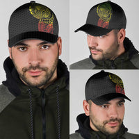 Hawaiian Traditional Tattoos Classic Cap Kakau Tribal Tropical Plants Motif Kanaka Maoli Flag Color Inspired LT03 - Polynesian Pride