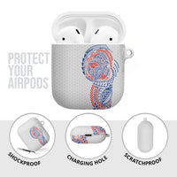 Hawaiian Traditional Tattoos AirPods Case Kakau Tribal Tropical Plant Motif Hawaii Flag Color Inspired LT03 - Polynesian Pride
