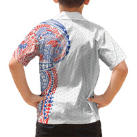 Hawaiian Traditional Tattoos Hawaiian Shirt Kakau Tribal Tropical Plant Motif Hawaii Flag Color Inspired LT03 - Polynesian Pride