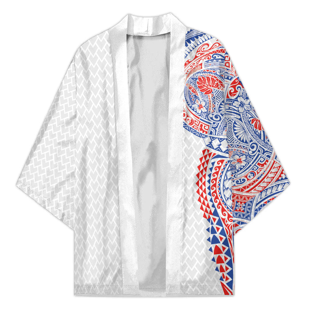 Hawaiian Traditional Tattoos Kimono Kakau Tribal Tropical Plant Motif Hawaii Flag Color Inspired
