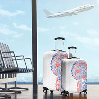 Hawaiian Traditional Tattoos Luggage Cover Kakau Tribal Tropical Plant Motif Hawaii Flag Color Inspired LT03 - Polynesian Pride