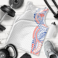 Hawaiian Traditional Tattoos Men Tank Top Kakau Tribal Tropical Plant Motif Hawaii Flag Color Inspired LT03 - Polynesian Pride