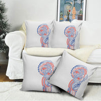 Hawaiian Traditional Tattoos Pillow Cover Kakau Tribal Tropical Plant Motif Hawaii Flag Color Inspired LT03 - Polynesian Pride