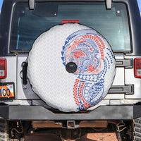 Hawaiian Traditional Tattoos Spare Tire Cover Kakau Tribal Tropical Plant Motif Hawaii Flag Color Inspired