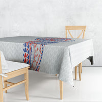 Hawaiian Traditional Tattoos Tablecloth Kakau Tribal Tropical Plant Motif Hawaii Flag Color Inspired LT03 - Polynesian Pride