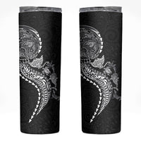Hawaiian Kakau Tribal Sea Animals Tattoos Skinny Tumbler Black Color LT03 Black - Polynesian Pride