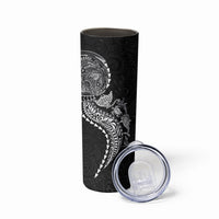 Hawaiian Kakau Tribal Sea Animals Tattoos Skinny Tumbler Black Color LT03 - Polynesian Pride