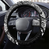 Hawaiian Kakau Tribal Sea Animals Tattoos Steering Wheel Cover Black Color LT03 - Polynesian Pride