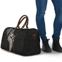 Hawaiian Kakau Tribal Sea Animals Tattoos Travel Bag Black Color