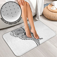 Hawaiian Kakau Tribal Sea Animals Tattoos Bathroom Set White Color