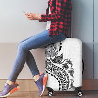 Hawaiian Kakau Tribal Sea Animals Tattoos Luggage Cover White Color
