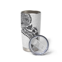 Hawaiian Kakau Tribal Sea Animals Tattoos Tumbler Cup White Color