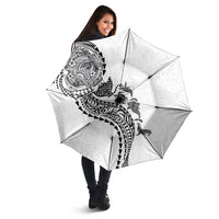Hawaiian Kakau Tribal Sea Animals Tattoos Umbrella White Color