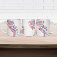 Hawaiian Kakau Tribal Sea Animals Tattoos Ceramic Mug Hawaii Flag Color Inspired